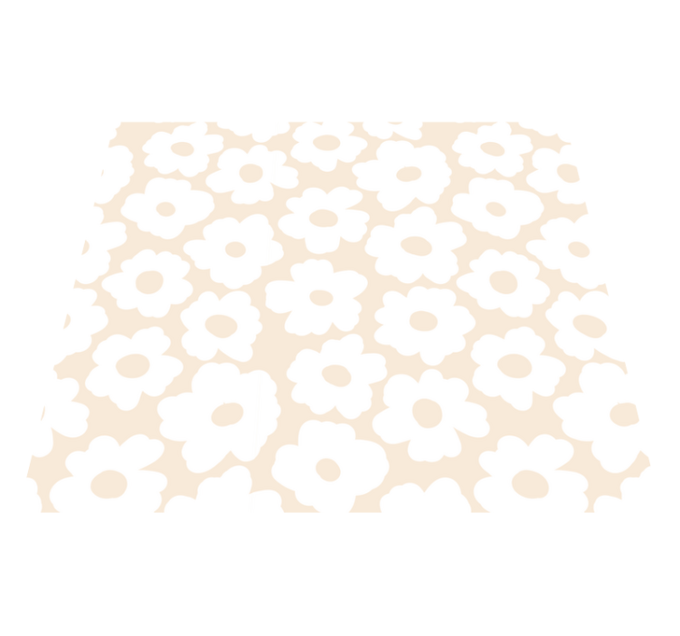 Flower vinyl rug white poppy - TenStickers