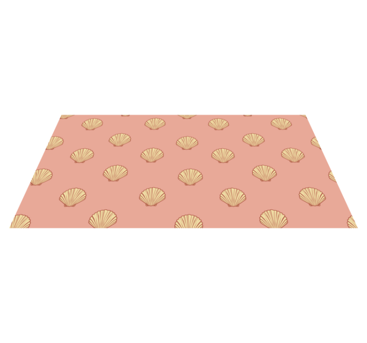 Flower vinyl rug seashell pattern decor - TenStickers