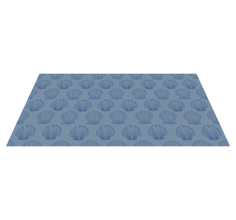 Flower vinyl rug with shell pattern design - TenStickers
