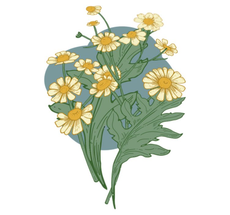 Vivid bloom composition flower vinyl rug - TenStickers