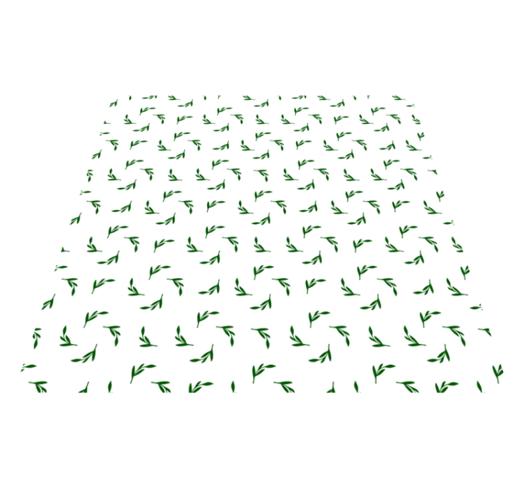 Flower vinyl rug with botanical leaf design - TenStickers