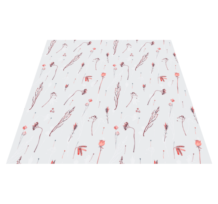 Flower vinyl rug with elegant floral design - TenStickers