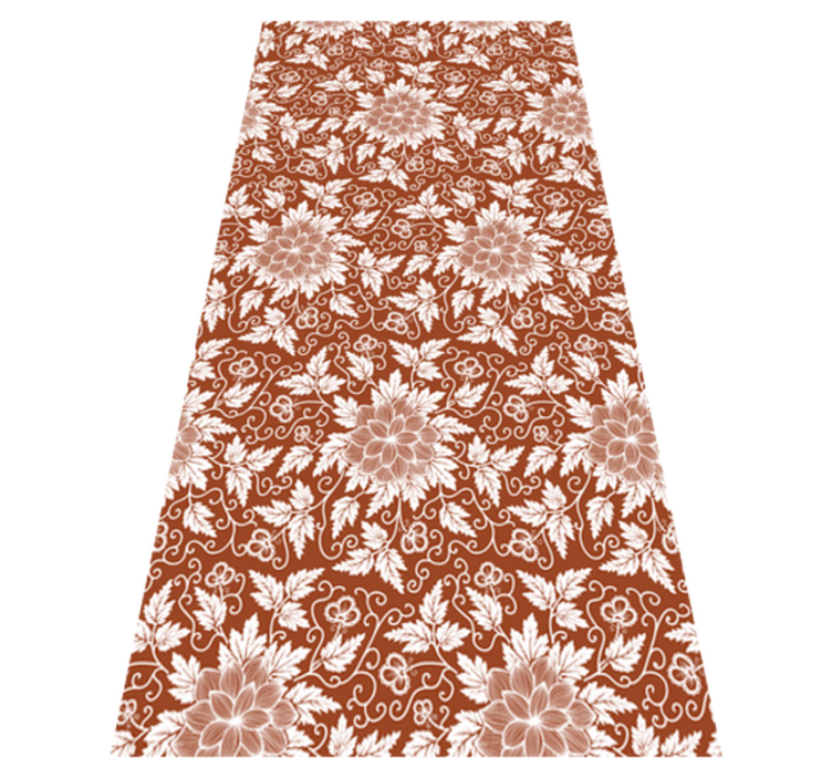Flower vinyl rug botanical design creation - TenStickers