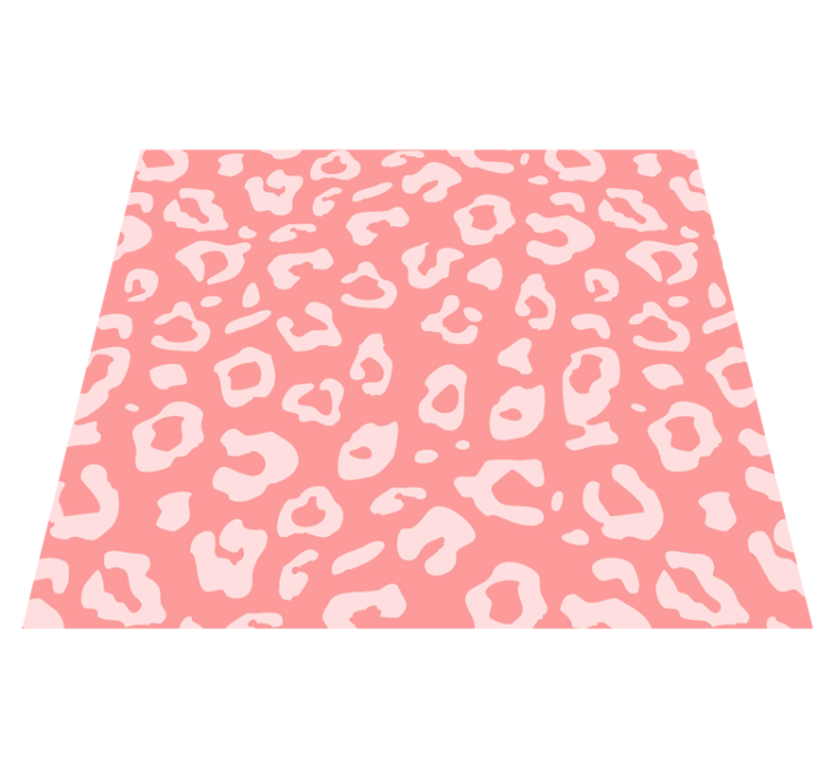Animal print vinyl rug in pink leopard texture - TenStickers