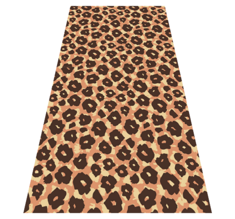 Animal print vinyl rug velvety classic leopard look - TenStickers