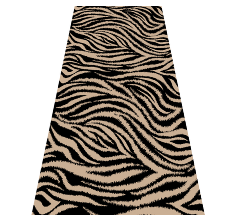 Animal print vinyl rug zebra striped design - TenStickers