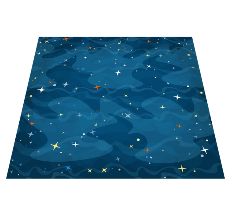 Star vinyl rug starry camouflage - TenStickers