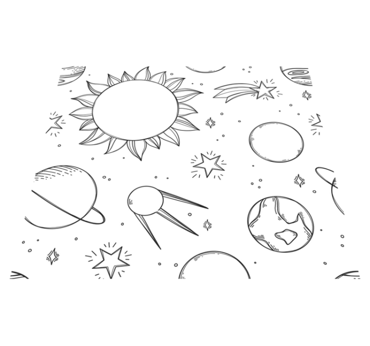 Star vinyl rug for kids' space adventure - TenStickers