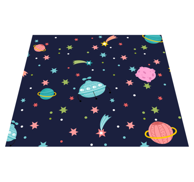 Star vinyl rug celestial space - TenStickers