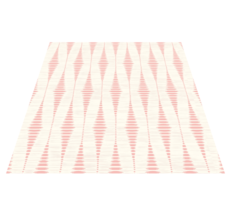 Pastel pink rabaul ikat geometric vinyl rug - TenStickers