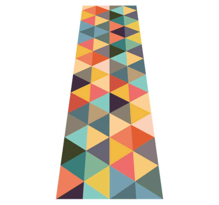 Geometric vinyl rug with multicolored patterns - TenStickers