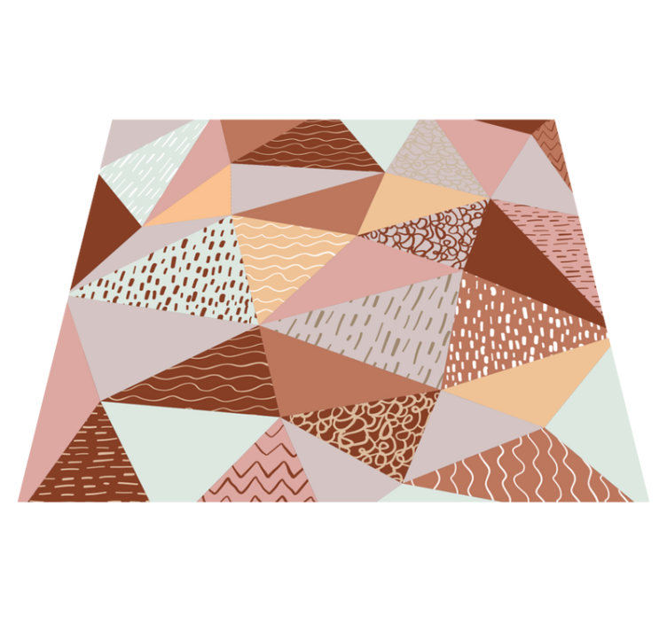 Geometric vinyl rug with triangular design - TenStickers