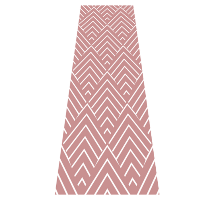 Red parallelograms and hexagons geometric vinyl rug - TenStickers