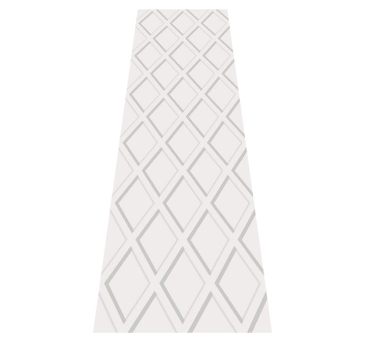 Geometric vinyl rug with 3d rhombus pattern - TenStickers