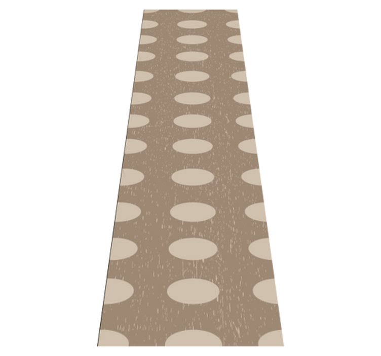 Geometric vinyl rug geometric brown circle pattern - TenStickers