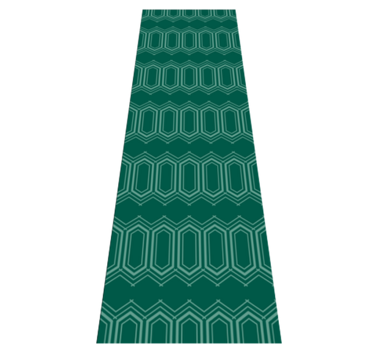 Geometric vinyl rug geometric green circle pattern - TenStickers
