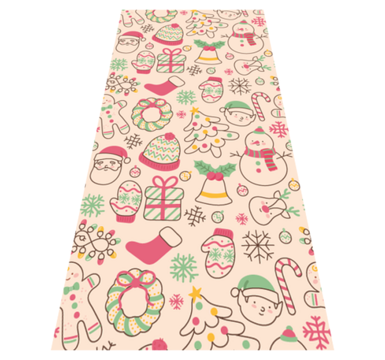 Christmas vinyl rug with festive lights - TenStickers