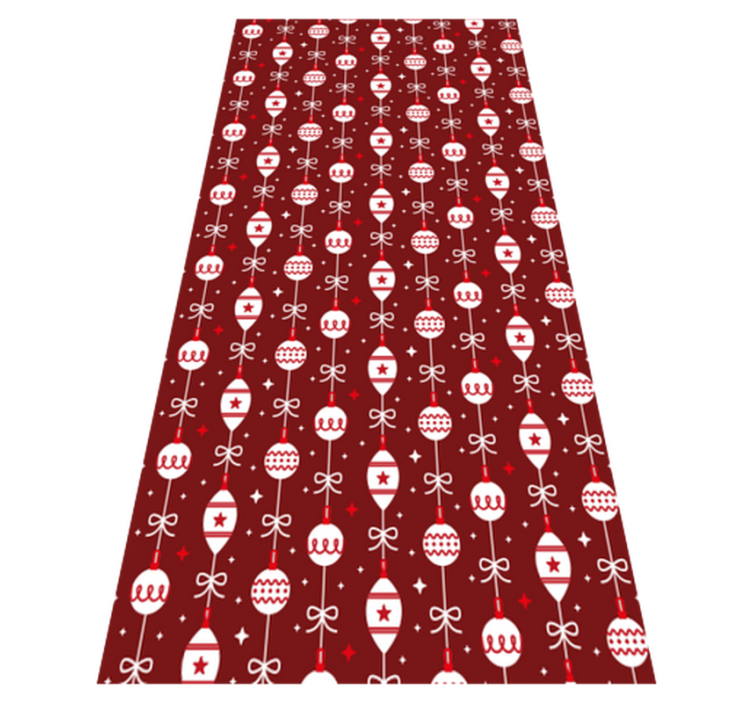 Christmas vinyl rug with festive ornaments - TenStickers