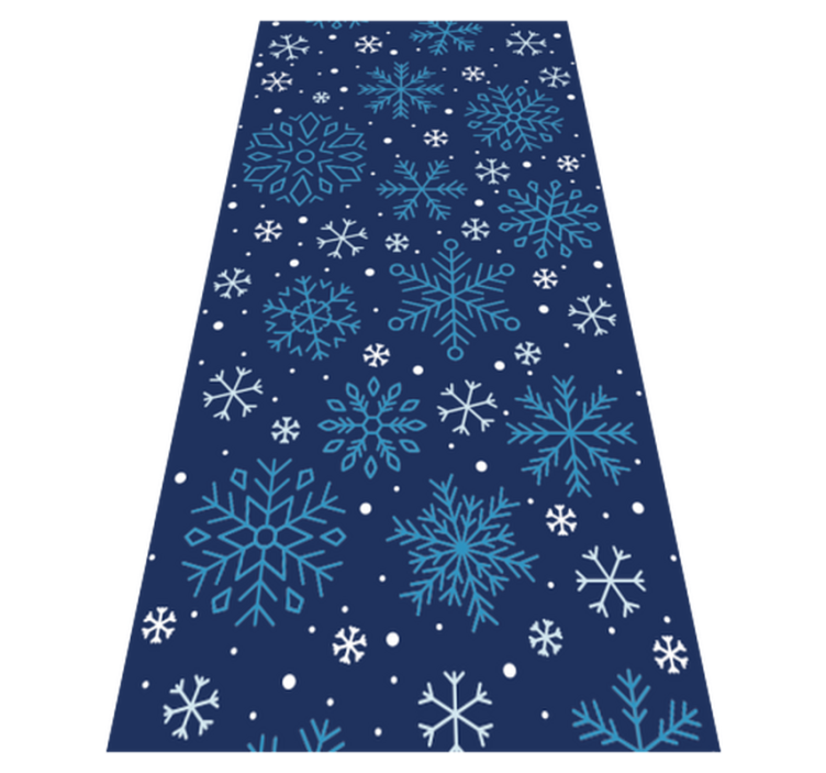 Christmas vinyl rug with snowflakes design - TenStickers
