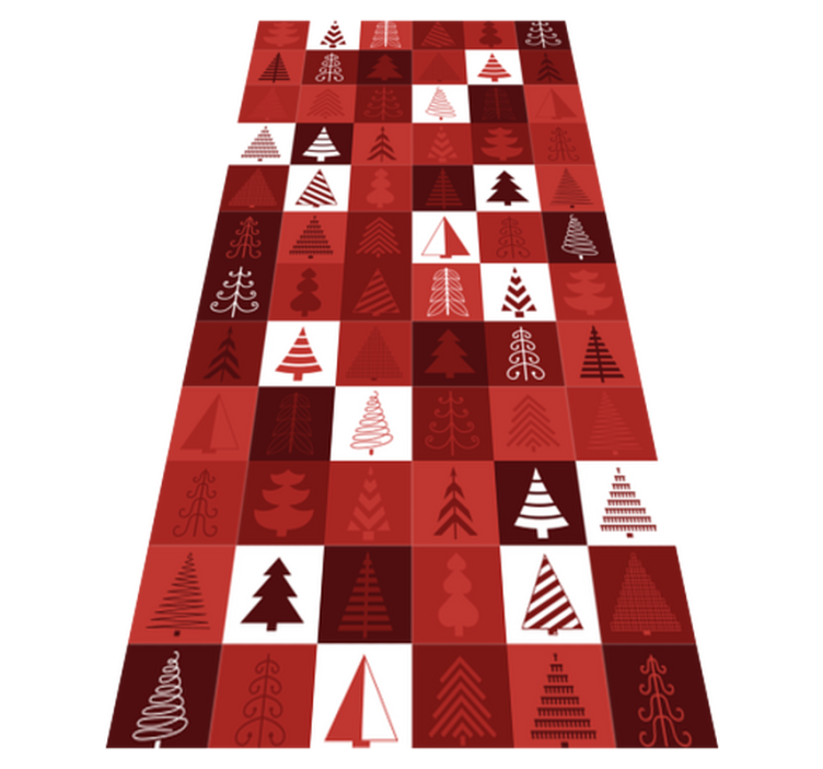 Christmas patchwork vinyl rug - TenStickers