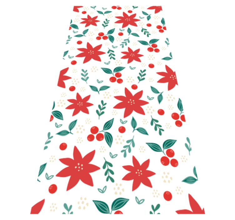 Christmas flowers christmas vinyl rug - TenStickers