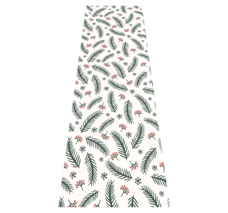 Christmas vinyl rug with pine branches design - TenStickers