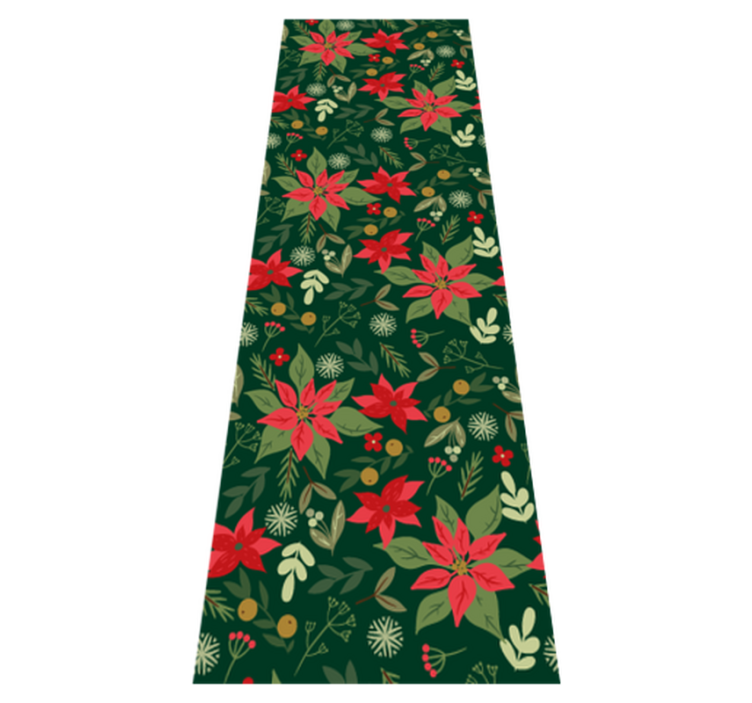Christmas vinyl rug with leaf christmas decor - TenStickers