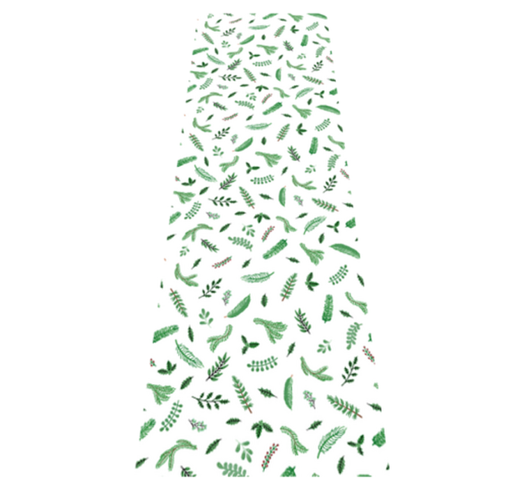 Christmas vinyl rug with leaf pattern design - TenStickers