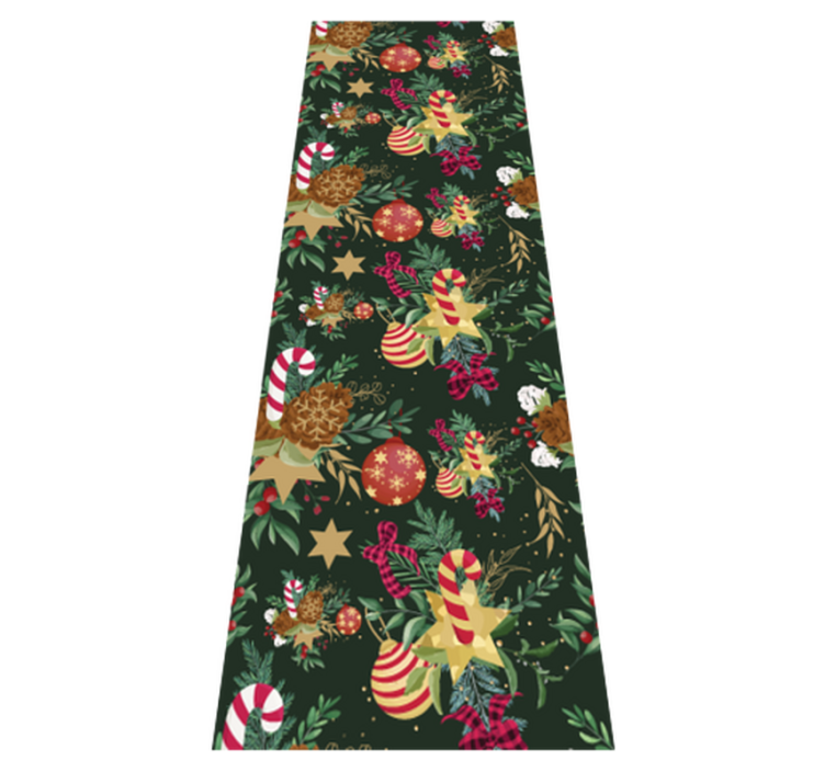 Christmas vinyl rug with branches decor - TenStickers