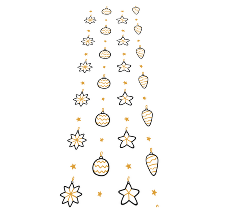 Christmas vinyl rug white geometric stars pattern - TenStickers