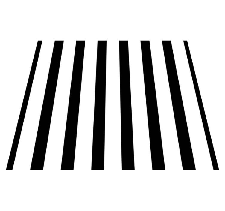 Bedroom vinyl rug in classic black and white stripes - TenStickers