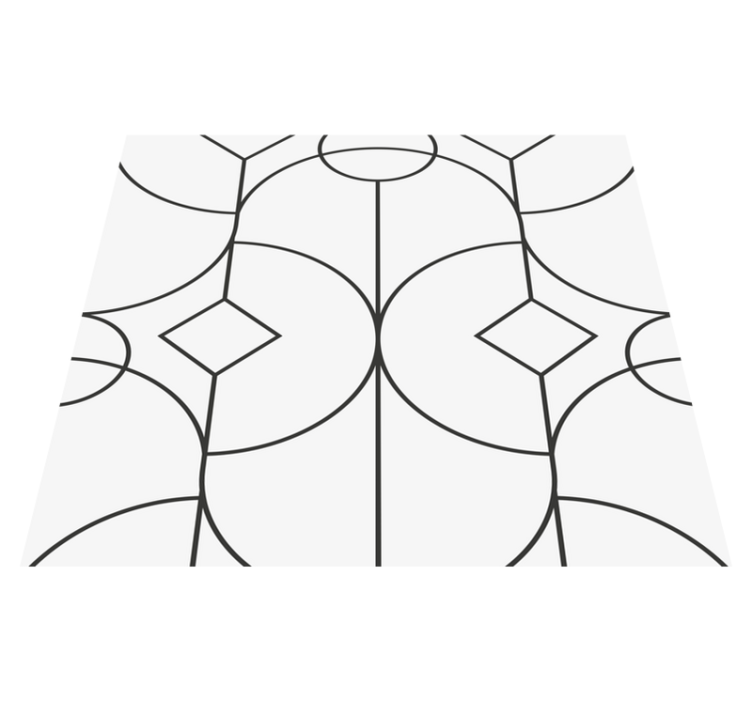 Classic style elegant pattern bedroom vinyl rug - TenStickers