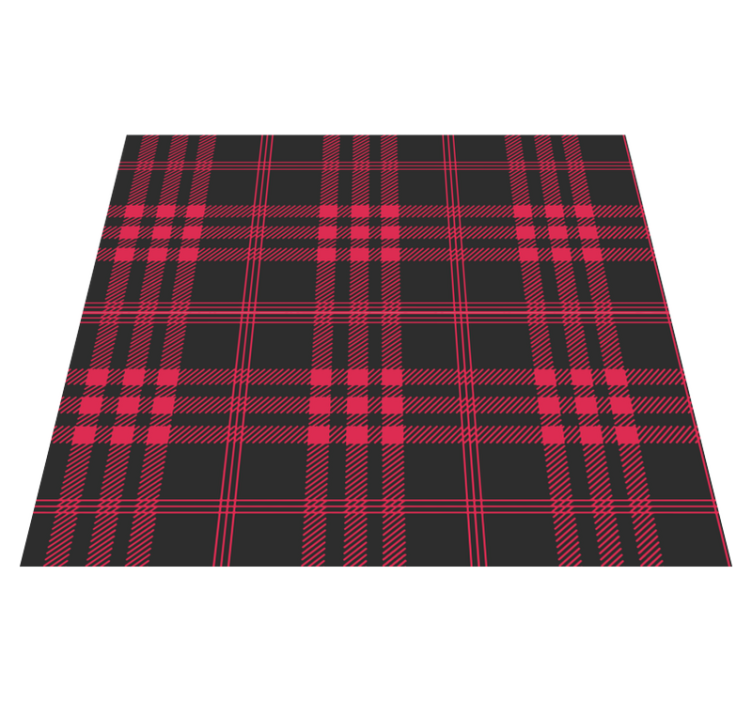 Bedroom vinyl rug christmas tartan design - TenStickers