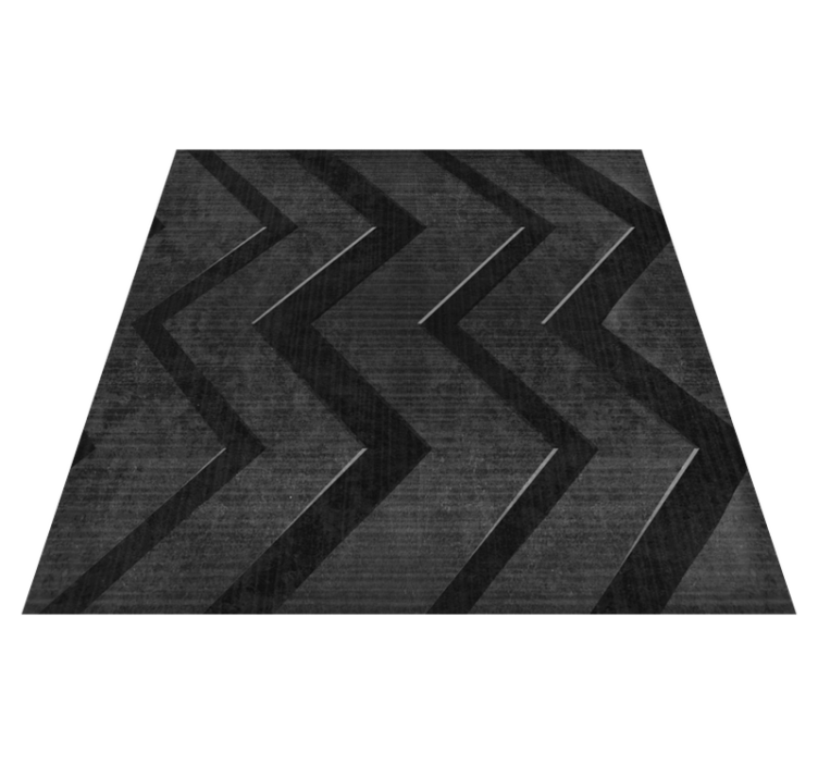 Bedroom vinyl rug with black steel stripes - TenStickers
