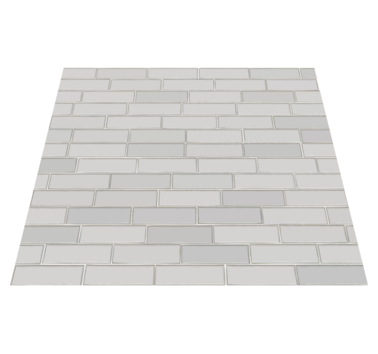 Bedroom vinyl rug white brick design - TenStickers