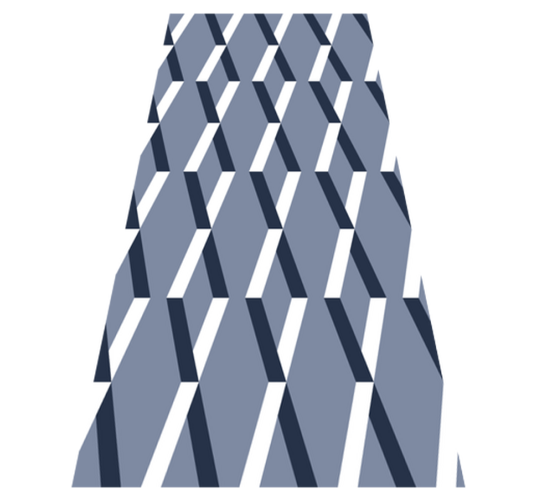 Bedroom vinyl rug with 3d diamond pattern - TenStickers