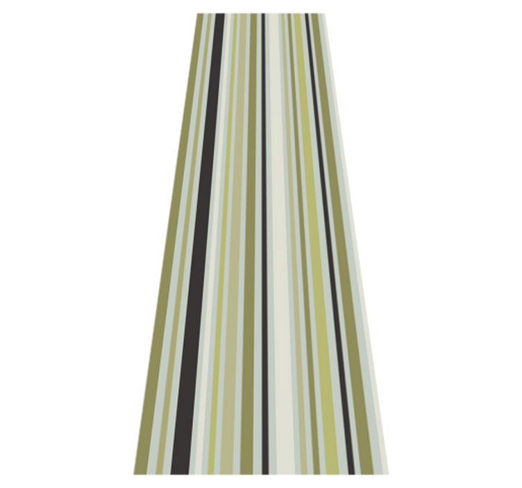 Bedroom vinyl rug in shades of green lines pattern - TenStickers
