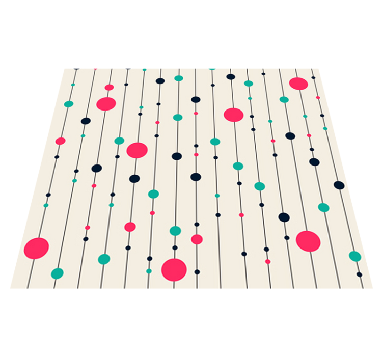 Bedroom vinyl rug with delightful dots pattern - TenStickers