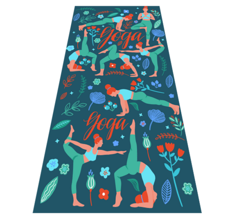 Bedroom vinyl rug for yoga practice - TenStickers