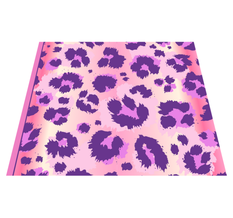 Pink leopard fur bedroom vinyl rug - TenStickers
