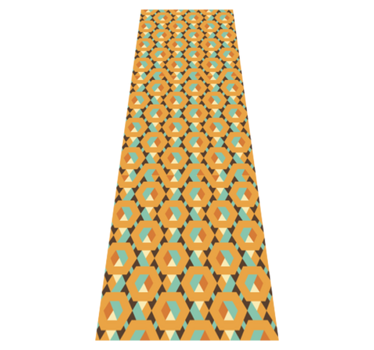 Bedroom vinyl rug with geometric tranquil shapes - TenStickers