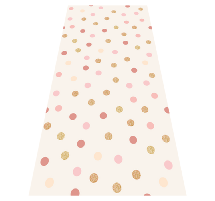 Bedroom vinyl rug light pink irregular dots pattern - TenStickers