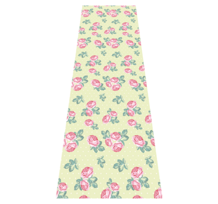 Shabby chic dots pattern bedroom vinyl rug - TenStickers