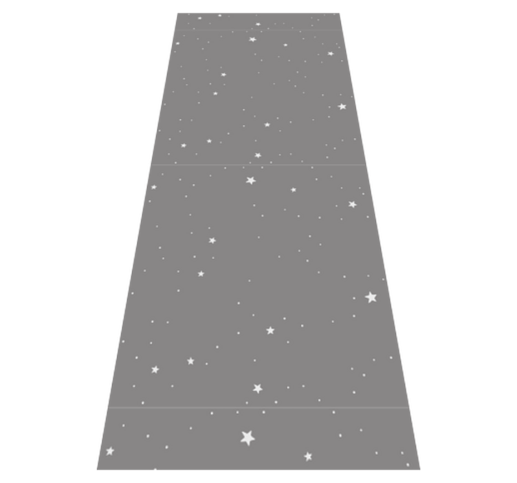 Bedroom vinyl rug with white stars on gray background - TenStickers