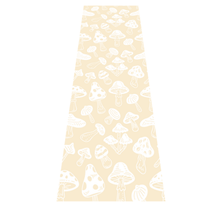 Beige mushroom design bedroom vinyl rug - TenStickers
