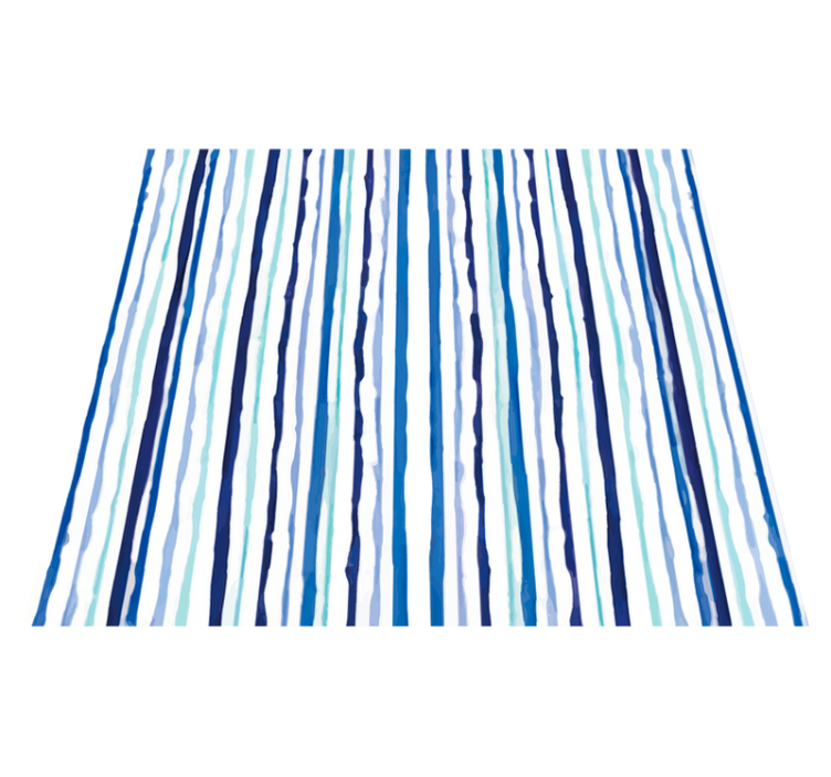 Bedroom vinyl rug with light vertical stripes - TenStickers