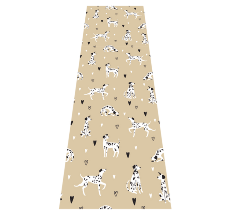 Bedroom vinyl rug with beige dog pattern - TenStickers