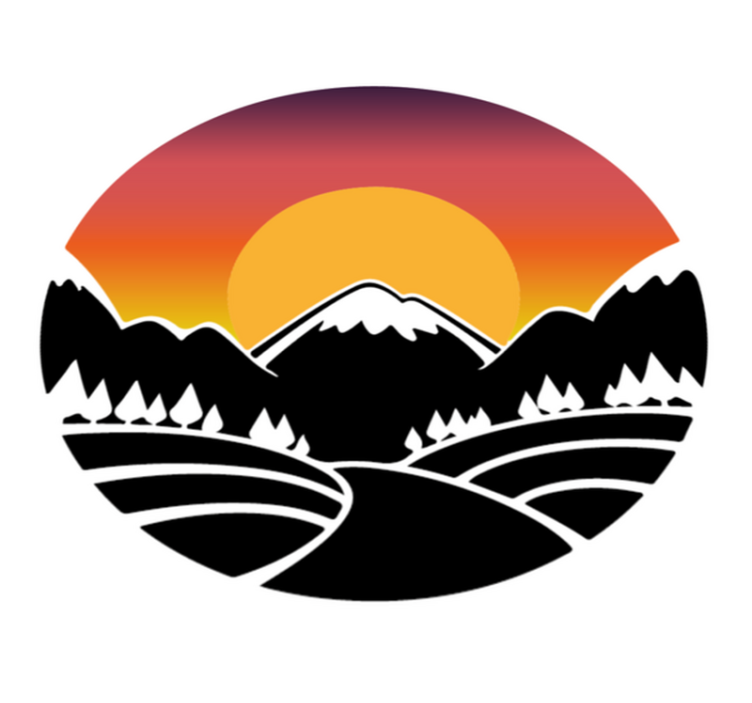 Nature vinyl rug mountain and forest design - TenStickers