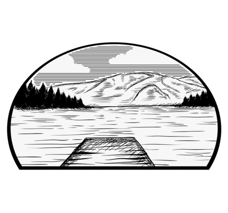 Nature vinyl rug motorhome pine lake retreat - TenStickers