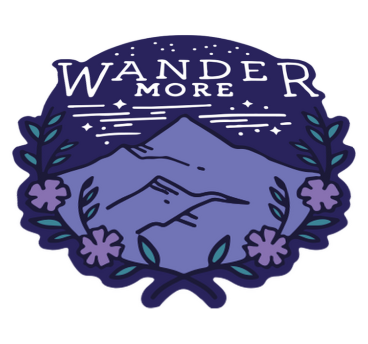 Nature vinyl rug hiking in mountains design - TenStickers